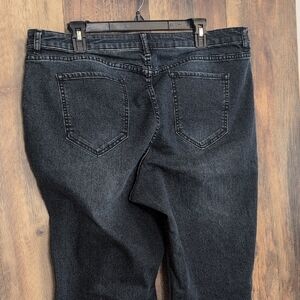 Harper & Liv 18W Women's Dark Wash Flare Plus Size Jeans